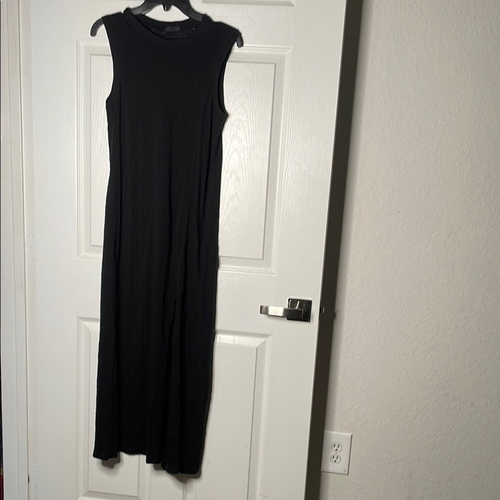 ATM Anthony Thomas Melillo Black Sleeveless Sheath maxi Dress